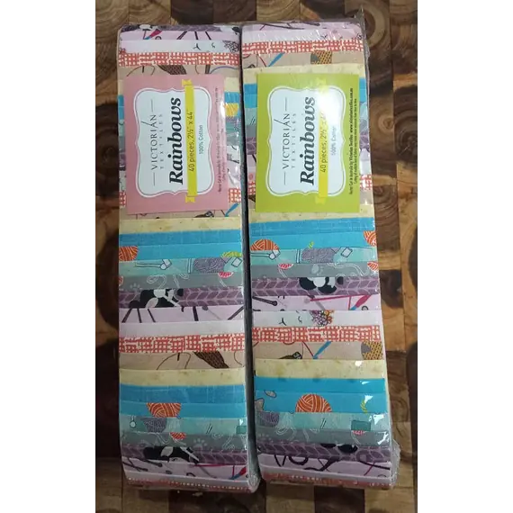 2 x Crafty Fun Rainbows aka Jelly Roll Plus Free Buddies Star Quilt Pattern