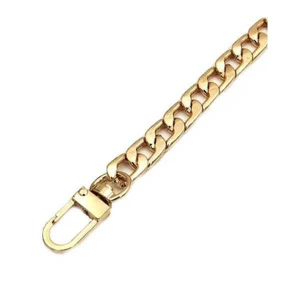 120cm Flat Link Bag Chain Gold Colour