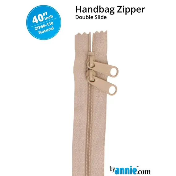By Annie 40 Inch Handbag Zipper Natural - See Video