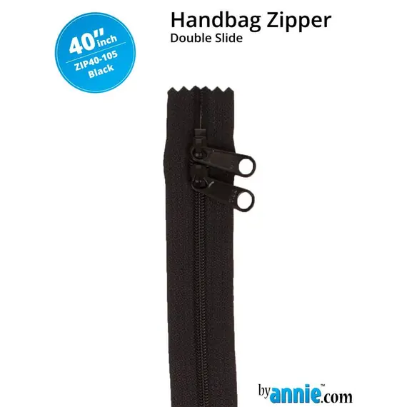 By Annie 40 Inch Handbag Zipper Black - See Video