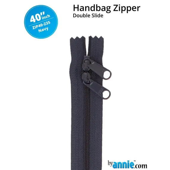 By Annie 40 Inch Handbag Zipper Navy - See Video