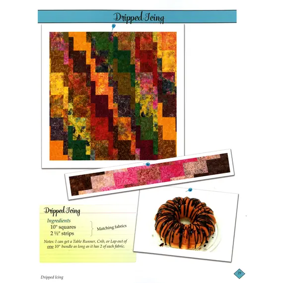 Sweet Tooth Quilt Book by Cozy Quilt Designs - Dripped Icing Quilt