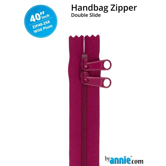 By Annie 40 Inch Handbag Zipper Wild Plum - See Video