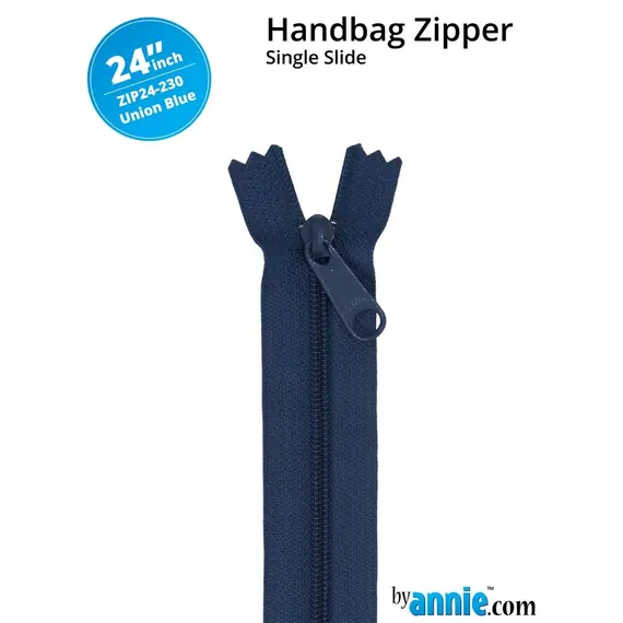 By Annie 24 Inch Handbag Zipper Union Blue - See Video