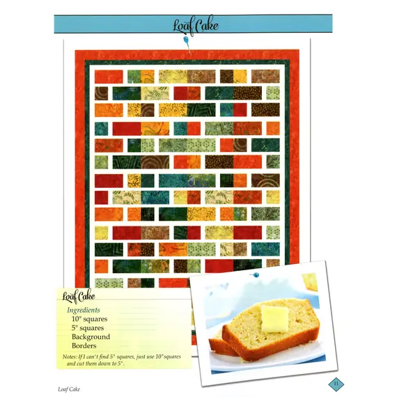 Sweet Tooth Quilt Book by Cozy Quilt Designs - Loaf Cake Quilt