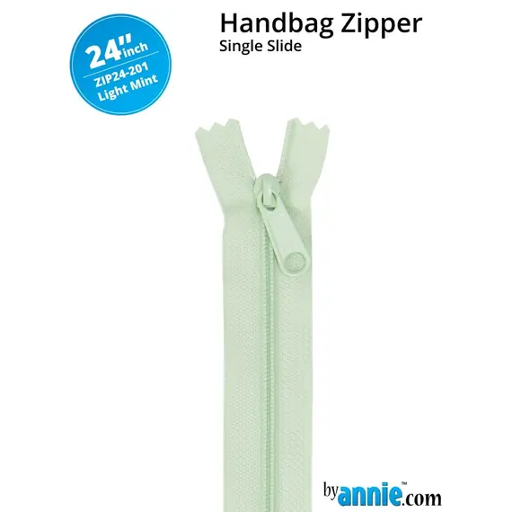 By Annie 24 Inch Handbag Zipper Light Mint - See Video