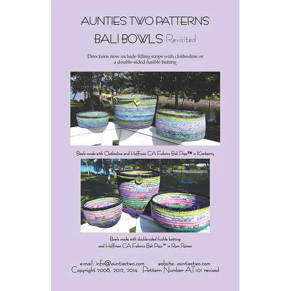 Bali Bowls Bag Pattern by Aunties Two