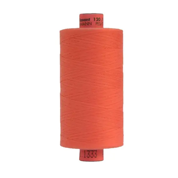 Pumpkin Orange #1333 Rasant Thread 1000M - Image of reel showing colour number