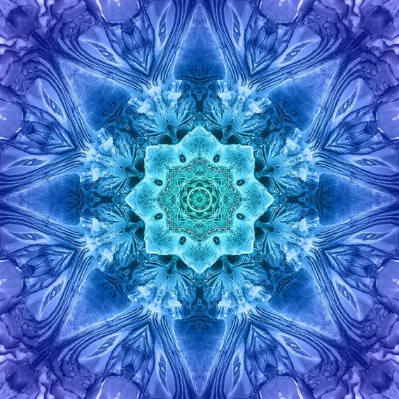 Hummingbird Dream Big Kaleidoscope Hoffman Quilt Panel 43 x 43 Inches Digital Print