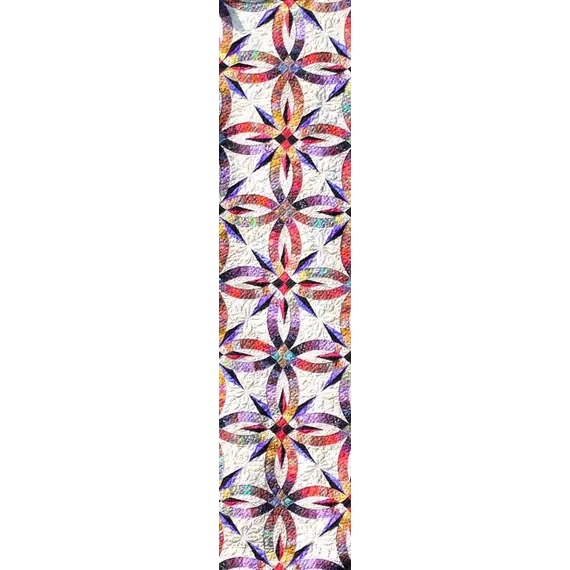 Bali Bed Runner Pattern by Judy Niemeyer Quiltworx - Image of Bed Runner Pattern - Image of Actual Bed Runner