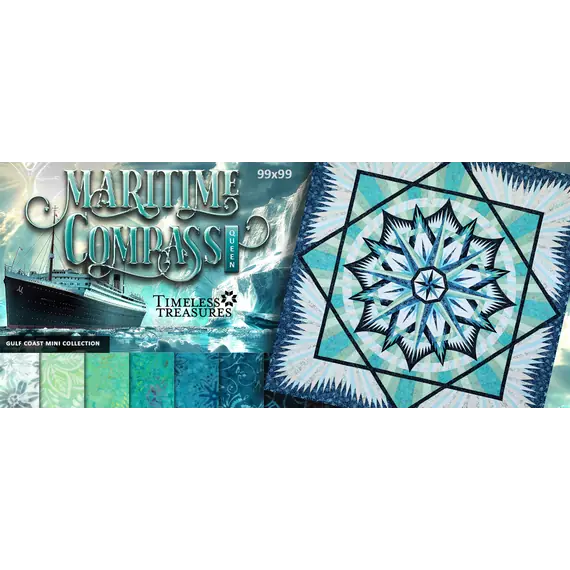 Maritime Compass Queen by Judy Niemeyer - Image of Quilt Pattern Banner