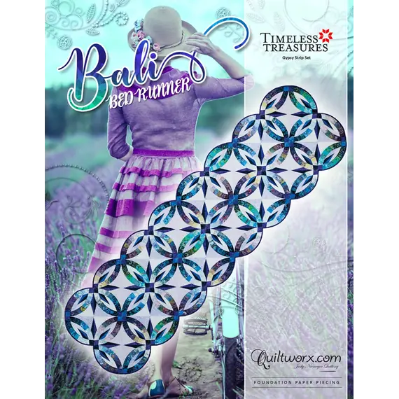 Bali Bed Runner Pattern by Judy Niemeyer Quiltworx - Image of Bed Runner Pattern