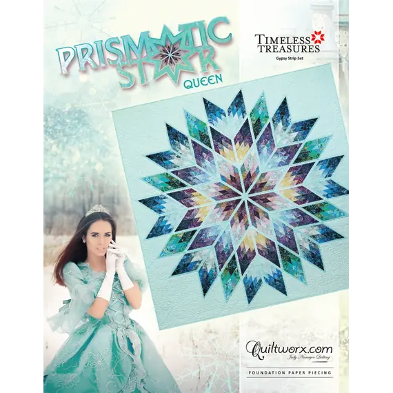 Prismatic Star Queen Extra Foundation Papers by Judy Niemeyer - Image of Quilt