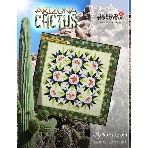 Arizona Cactus Quilt Pattern by Judy Niemeyer - Image of Pattern Cover