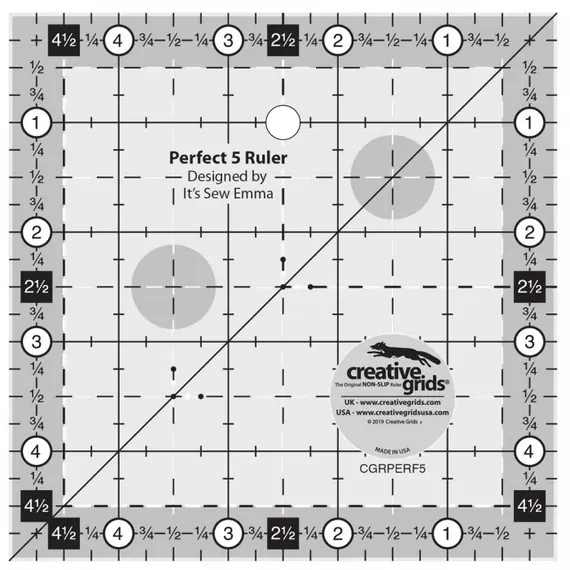Creative Grids Perfect 5 Ruler - Image of Ruler