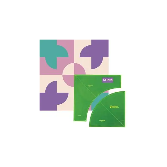 Drunkards Path 12 inch Patchwork Template