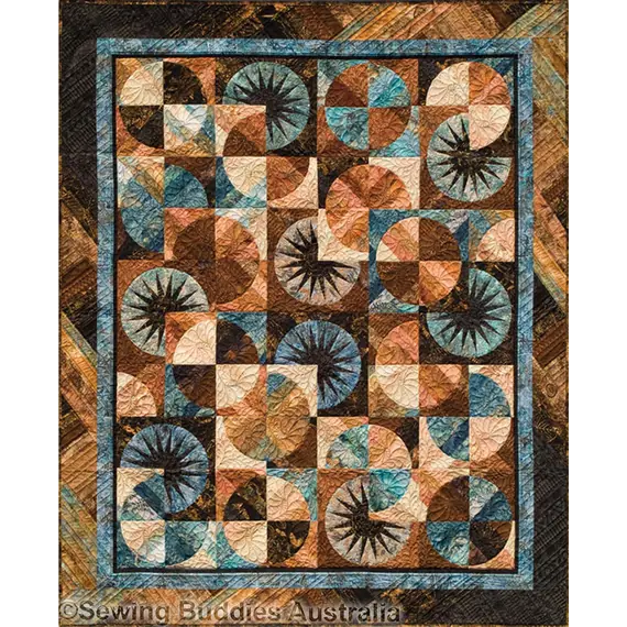 Bali Fever Quilt Pattern by Judy Niemeyer Quiltworx - Image of quilt in Original colourway