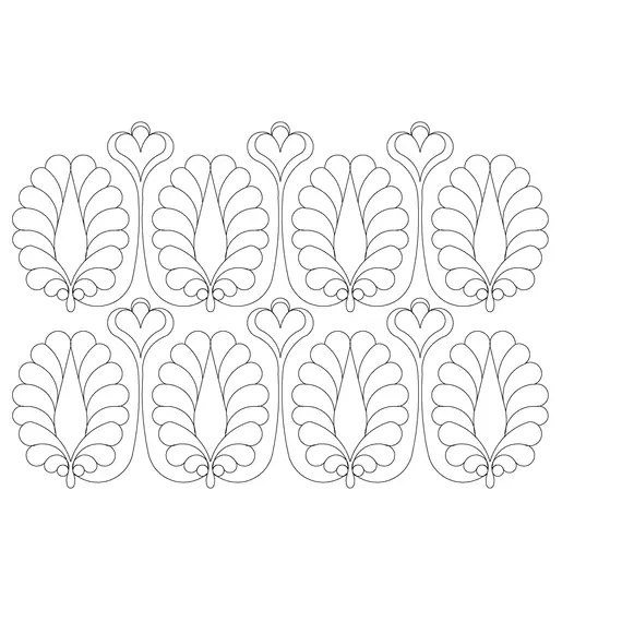 Plume Array Border #30574