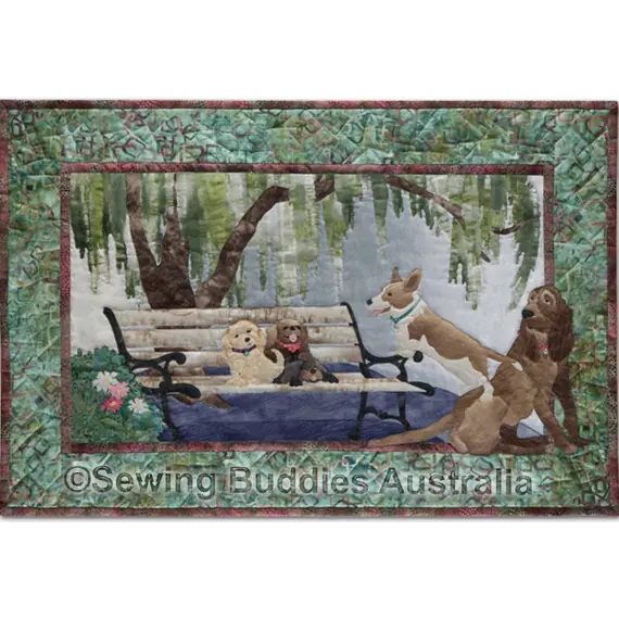 Bench Warmers Pattern 6 of Dog Park by McKenna Ryan