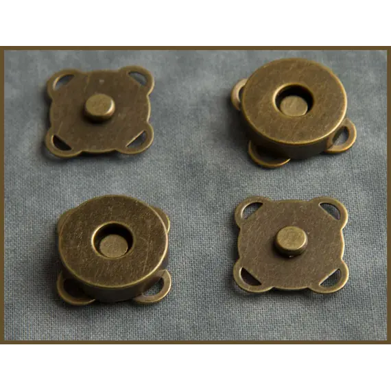 Spoke Magnetic Closure for Bags 18mm Antique Brass, Gold, Chrome and Gun Metal