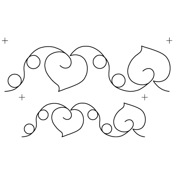 Hearts & Loops Border, 2x #30613