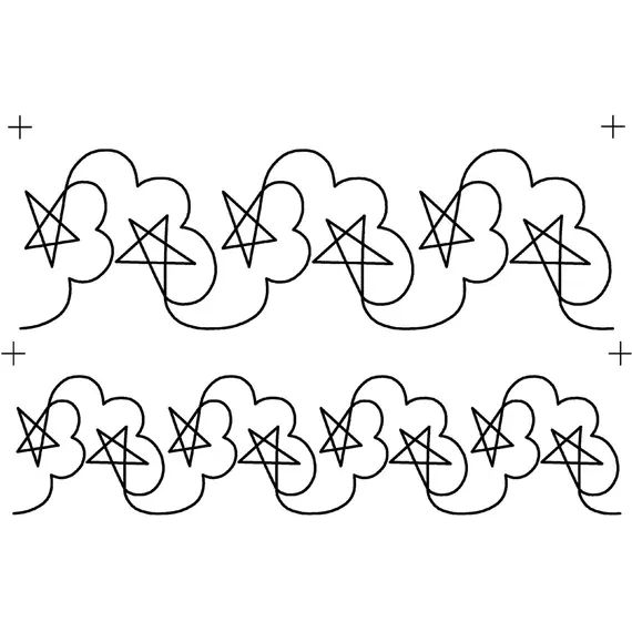 Stars & Clouds Border #30624