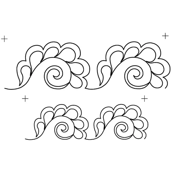Feather Swirled Border #30612