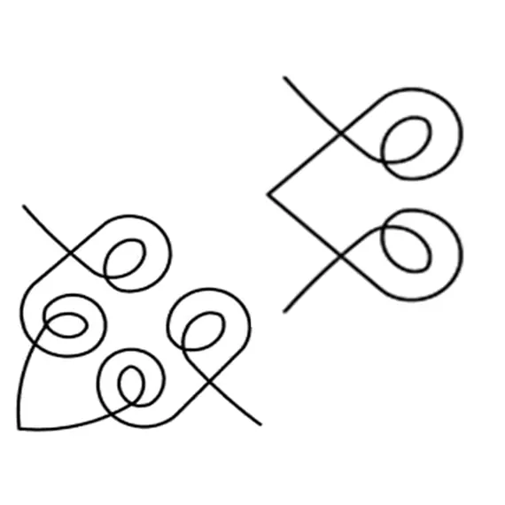 Heart Scroll Border w/corner #30599