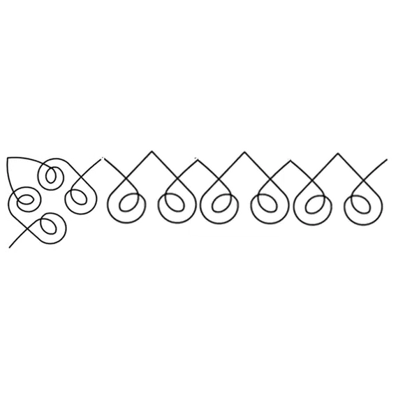 Heart Scroll Border w/corner #30599