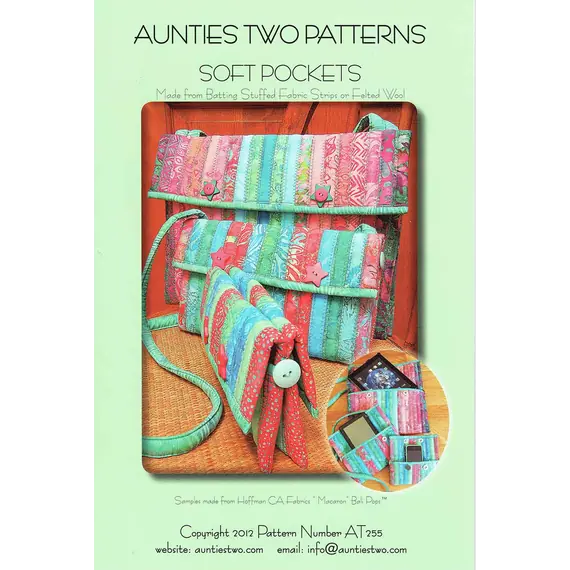 Soft Pockets bag by Aunties Two Patterns ~ Jelly Roll Friendly