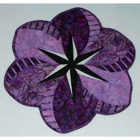 African Violets Placemats Pattern Judy Niemeyer - Image of Placemat in Purple