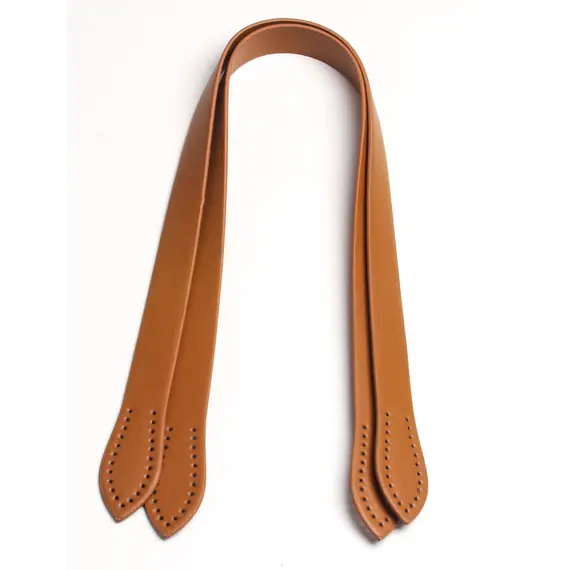 Leather Bag Handle Flat Simple Strap 60 cms Camel