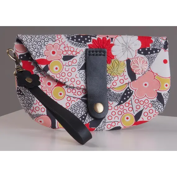 Genuine Leather Bag Flower Wrist Strap