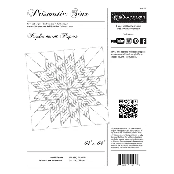 Prismatic Star Extra Foundation Papers by Judy Niemeyer