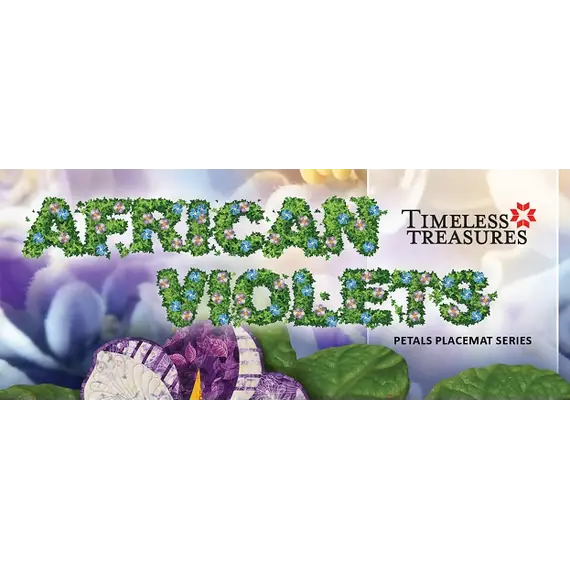 African Violets Placemats Pattern Judy Niemeyer - Image of Pattern Banner