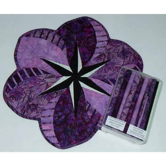 African Violets Placemats Pattern Judy Niemeyer - Image of Purple Kit