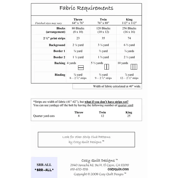 All Stars Pattern by Cozy Quilt Designs