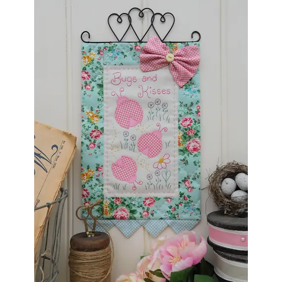 Bugs and Kisses - Wall hanging by Sally Giblin, The Rivendale Collection