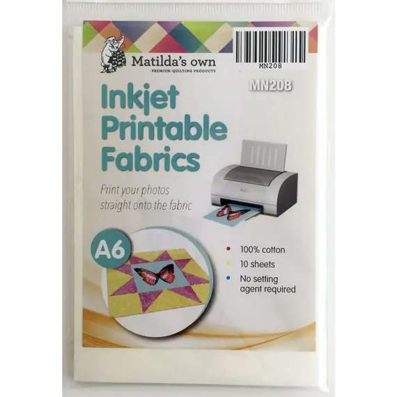 Printable Fabric (Inkjet) A6 x 10 Sheets