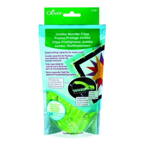Clover Jumbo Wonder Clips 24 pack - 3157