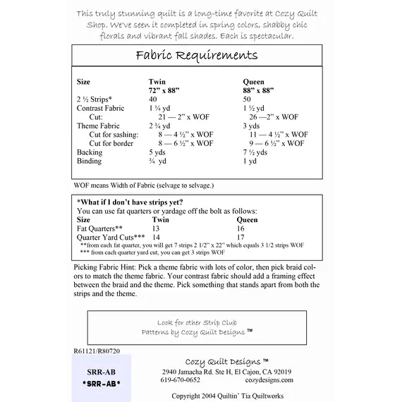 Autumn Braid Pattern by Cozy Quilt Designs