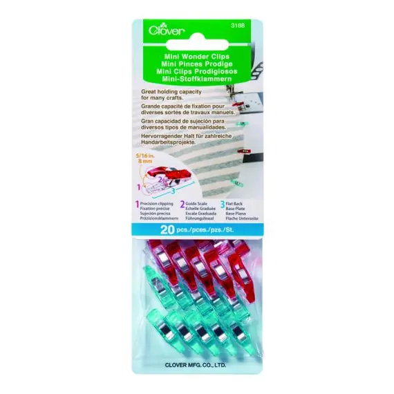 Clover Mini Wonder Clips 20 pack