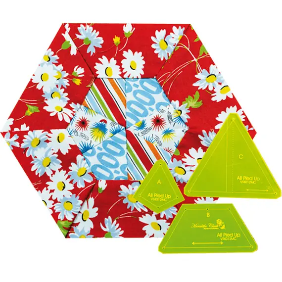 Playing with Hexagons Complete Set Patchwork Templates - Meredithe Clark
