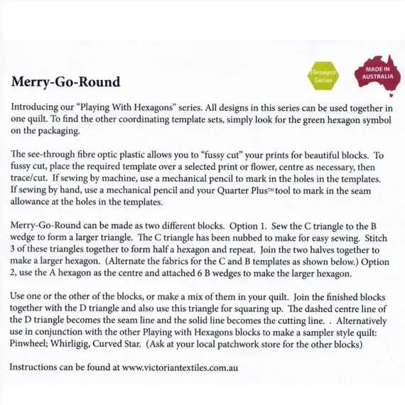 Merry Go Round Patchwork Template - Meredithe Clark