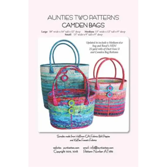 Camden bags by Aunties Two Patterns ~ Jelly Roll Friendly