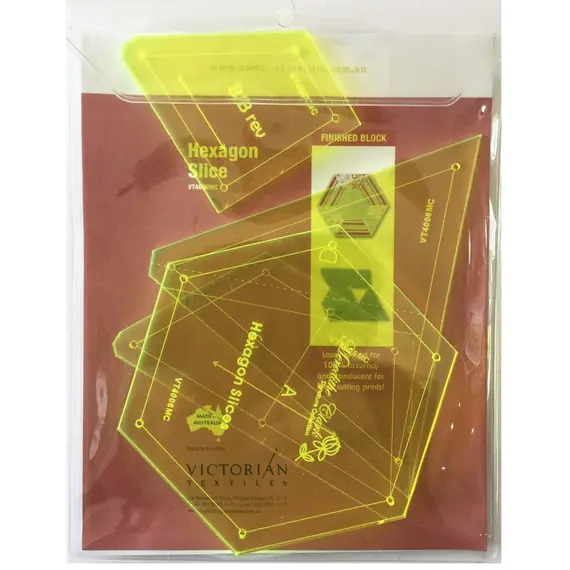 Hexagon Slices Patchwork Template - Meredithe Clarke Collection