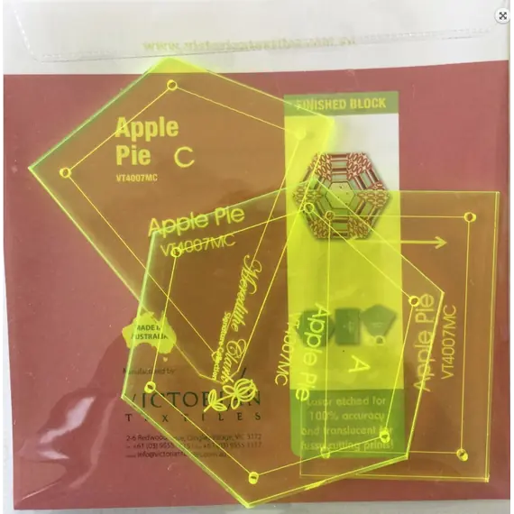 Apple Pie Patchwork Template Set - Playing with Hexagons