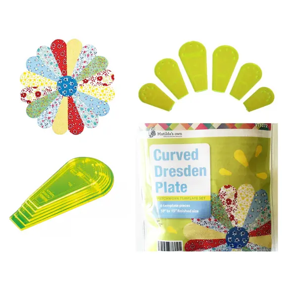 Dresden Plate Curved 10" - 15" Patchwork Template Matilda's Own