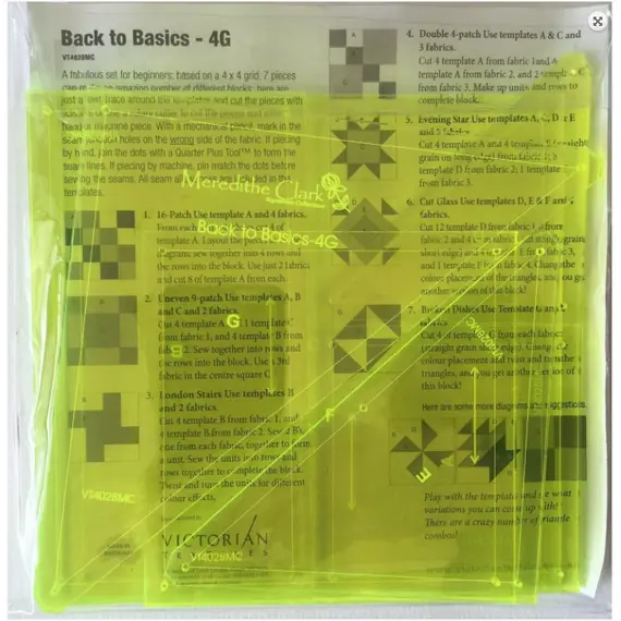 Back To Basics 4G Patchwork Template Set - Meredithe Clark