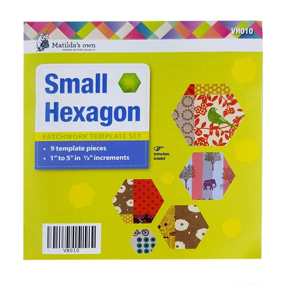Hexagon Set Sml Patchwork Template Matilda's Own